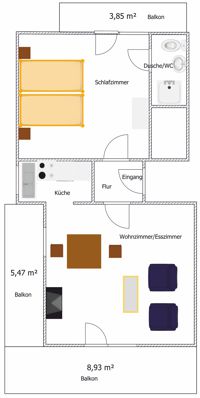Grundriss Ferienwohnung 2